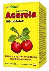 Sanbios Acerola 100 tabletek po 500mg