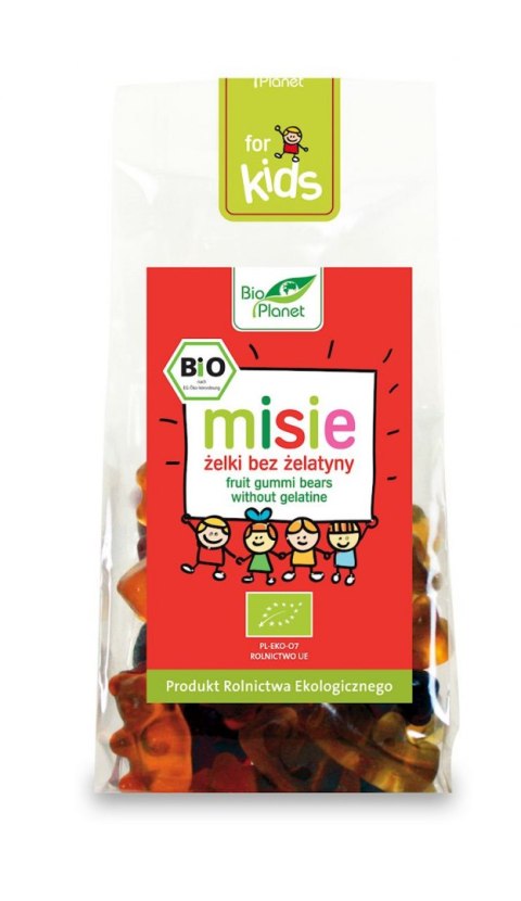 BIO PLANET Żelki misie bez żelatyny bezglutenowe BIO 100g