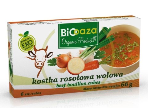 BIO OAZA Kostka rosołowa wołowa BIO 66g