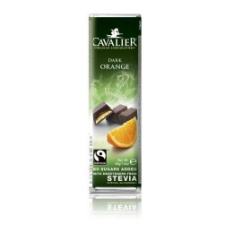CAVALIER Baton z czekolady deserowej z nadzieniem pomarańczowym sł. stewią 40g