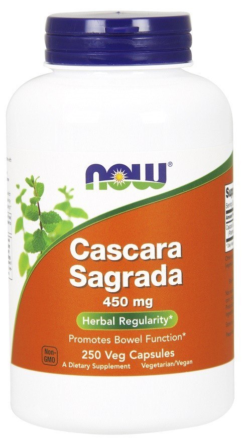 NOW FOODS Cascara Sagrada 450mg, 250vcaps.