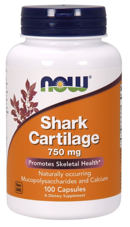 NOW FOODS Chrząstka rekina - Shark Cartilage 750mg, 100caps.