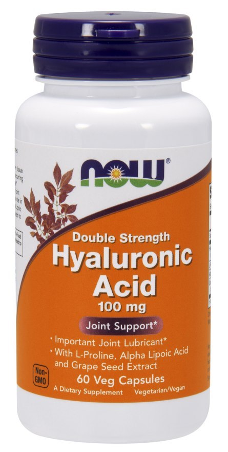 NOW FOODS Hyaluronic Acid 100mg, 60vcaps. - Kwas hialuronowy
