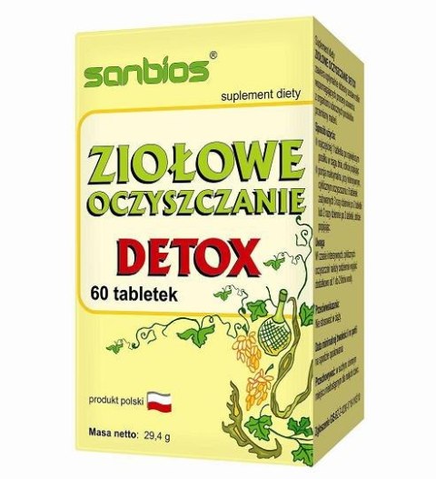 SANBIOS Ziołowe oczyszczanie Detox 60 tabl.