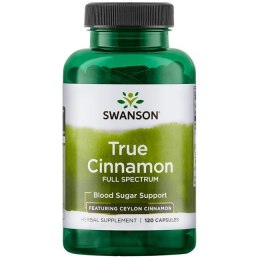 SWANSON True Cinnamon 300mg, 120kaps. - Cynamon Cejloński
