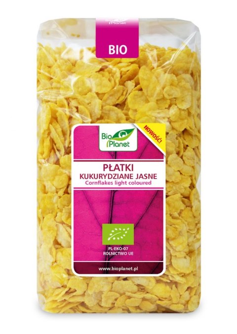 BIO PLANET Płatki kukurydziane jasne bez dodatku cukrów BIO 250g