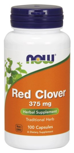 NOW FOODS Red Clover 375mg, 100caps. - Czerwona koniczyna
