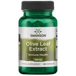 SWANSON Olive Leaf extract 500mg, 60kaps. - Liść oliwny