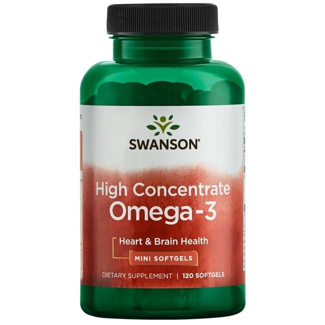 SWANSON Omega-3 High Concetrate 120sgels.