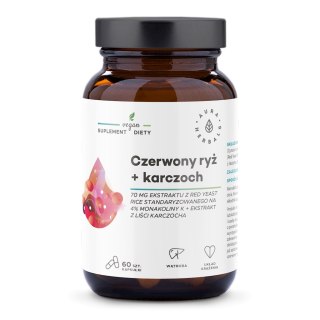 AURA HERBALS Czerwony ryż + karczoch 60 veg. kaps. (2,8mg monakoliny)