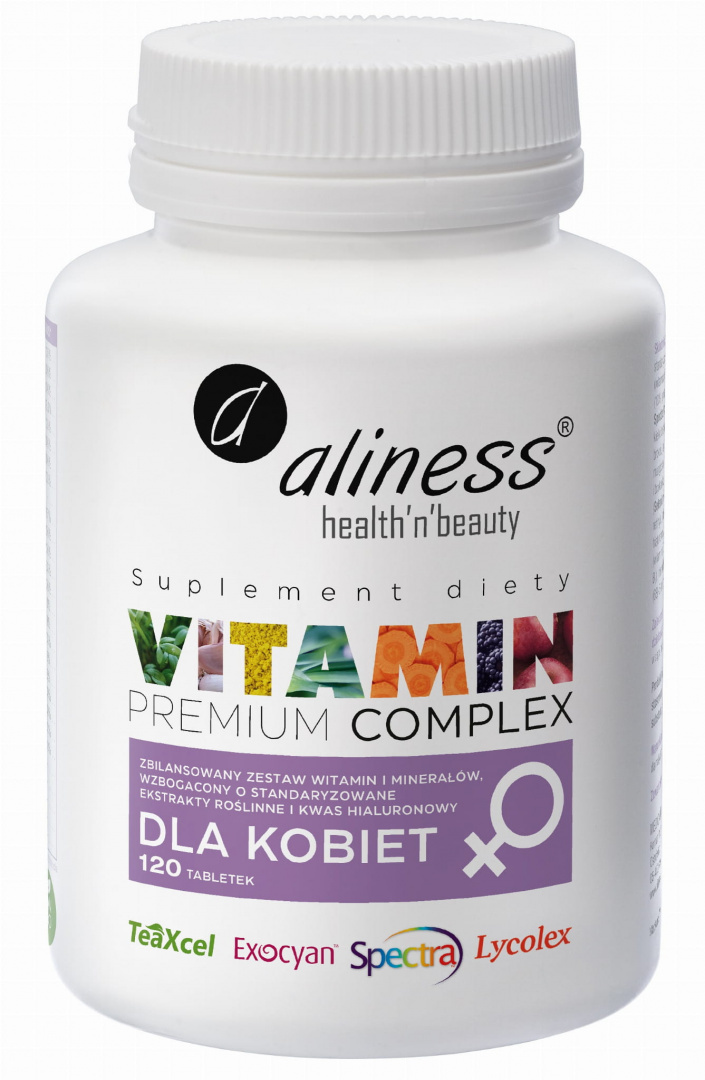 Aliness Premium Vitamin Complex dla kobiet x 120 tabletek VEGE