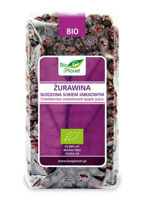 BIO PLANET Żurawina słodzona sokiem jabłkowym BIO 400g