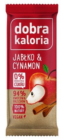 DOBRA KALORIA Baton Jabłko & cynamon 35g KUBARA