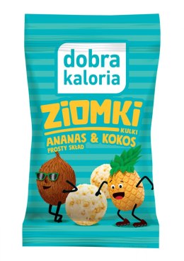 DOBRA KALORIA Kulki Ziomki ananas & kokos 24g KUBARA