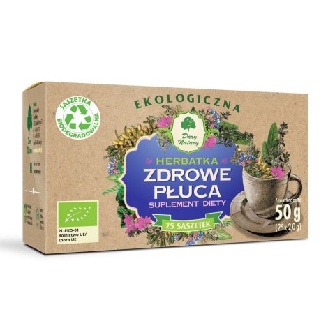 Herbatka Zdrowe Płuca fix BIO 25*2g DARY NATURY