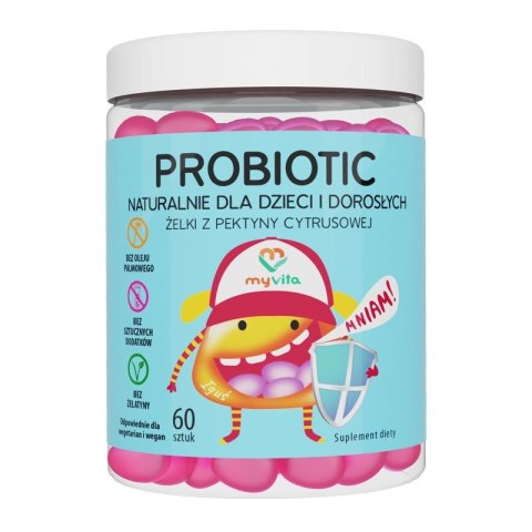 MyVita Żelki Probiotic z pektyny cytrusowej 60 sztuk (dzieci i dorośli)