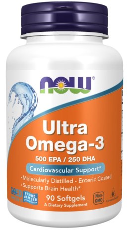 NOW FOODS Ultra Omega-3 500 EPA / 250 DHA, 90sgels.