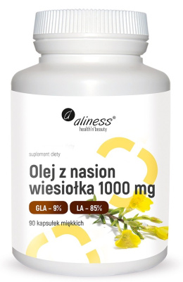 Aliness Olej z nasion wiesiołka 9% 1000 mg x 90 kapsułek