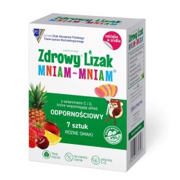 Zdrowy lizak Mniam-Mniam b/c różne smaki 7 sztuk + naklejka STARPHARMA