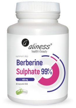Berberine Sulphate 99% 400 mg x 60 vege caps Aliness - witaminy, suplementy diety