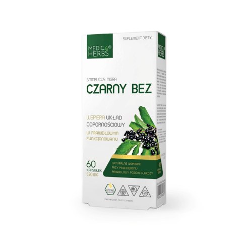 MEDICA HERBS Czarny bez 520mg, 60 kaps.