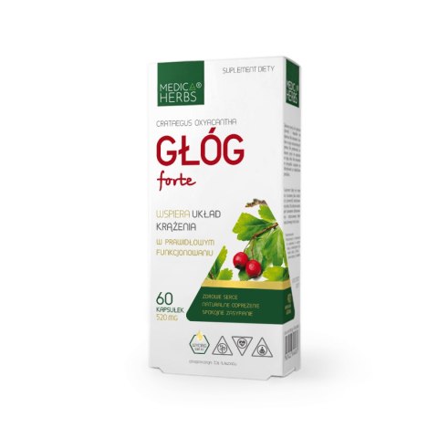 MEDICA HERBS Głóg forte 520mg, 60 kaps.