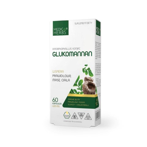 MEDICA HERBS Glukomannan 620mg, 60 kaps.