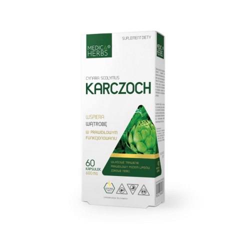 MEDICA HERBS Karczoch 600mg, 60 kaps.