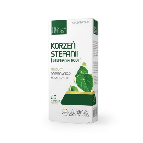 MEDICA HERBS Korzeń Stefanii (Stephania Root) 400mg, 60 kaps.