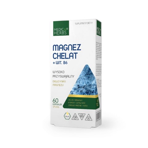 MEDICA HERBS Magnez Chelat + Wit. B6 60 kaps.