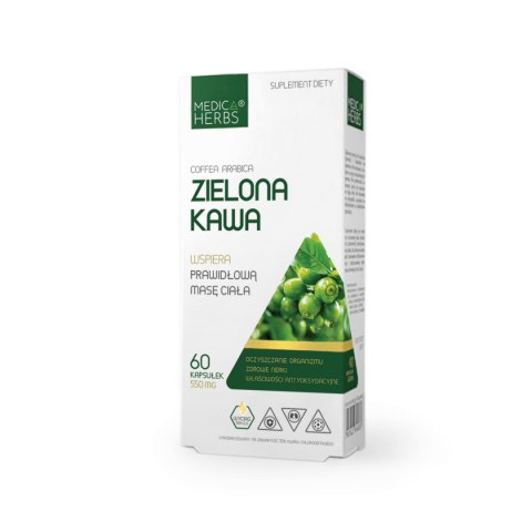 MEDICA HERBS Zielona kawa 550mg, 60 kaps.