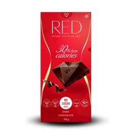 RED DELIGHT Czekolada ciemna 100g bez dodatku cukru, 30% mniej kalorii