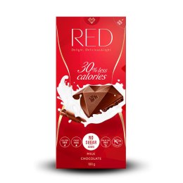 RED DELIGHT Czekolada mleczna 100g bez dodatku cukru, 30% mniej kalorii