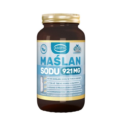 ASEPTA Maślan sodu 921mg, 100 kaps.