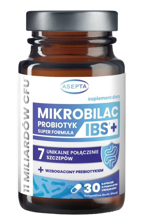 ASEPTA Mikrobilac IBS+ probiotyk 7 szczepów 30 kaps.