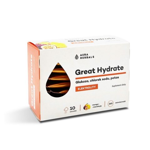 AURA HERBALS Elektrolity Great Hydrate mango-marakuja 10 saszetek