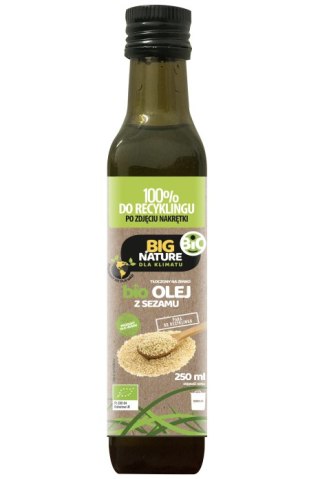 BIG NATURE Olej sezamowy tłoczony na zimno BIO 250ml