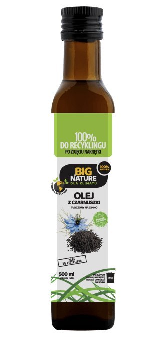 BIG NATURE Olej z czarnuszki tłoczony na zimno 500ml