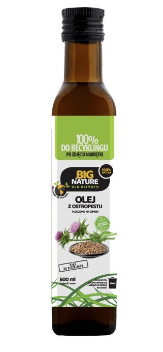 BIG NATURE Olej z ostropestu tłoczony na zimno 500ml