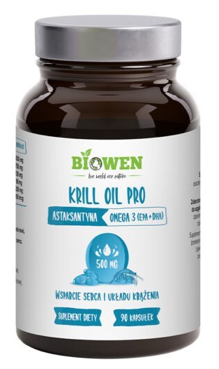 BIOWEN Krill Oil Pro - olej z kryla 500mg, 90 kaps.
