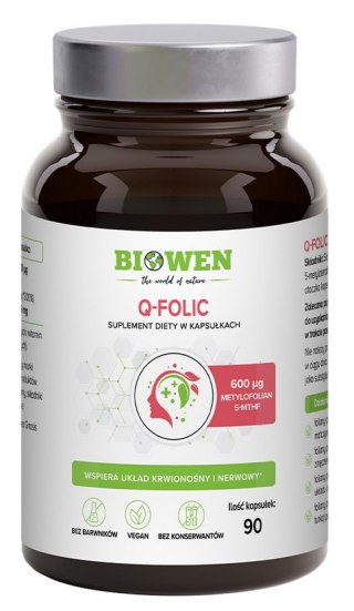 BIOWEN Q-Folic - metylowany kwas foliowy 600mcg, 90 kaps.
