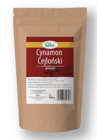 Cynamon cejloński mielony 100g FLOS