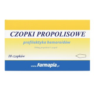 Czopki propolisowe 100mg - profilaktyka hemoroidów 10 czopków FARMAPIA