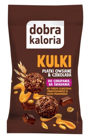 DOBRA KALORIA Kulki Płatki owsiane & czekolada 40g KUBARA