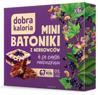 DOBRA KALORIA Mini batoniki a'la ciasto porzeczkowe z nerkowców (6x17g) KUBARA