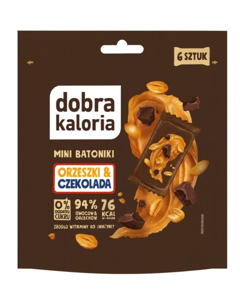 DOBRA KALORIA Mini batoniki orzeszki & czekolada 6x18g KUBARA