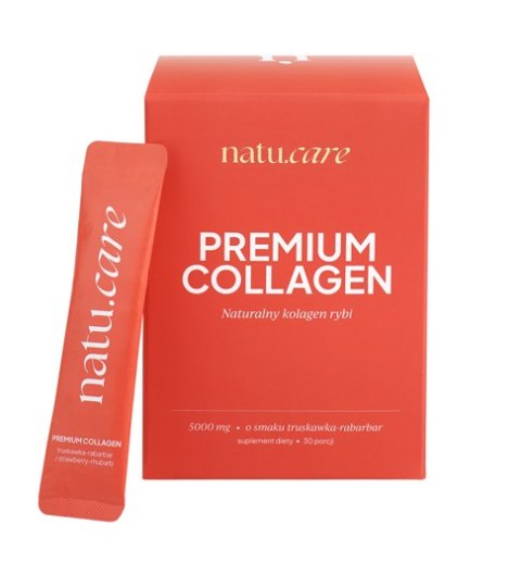 Kolagen Premium truskawka-rabarbar 5000mg 30 saszetek NATU.CARE