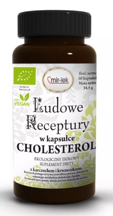 LUDOWE RECEPTURY cholesterol BIO 60 kapsułek MIR-LEK