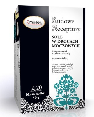 LUDOWE RECEPTURY sole w drogach moczowych 30 saszetek MIR-LEK