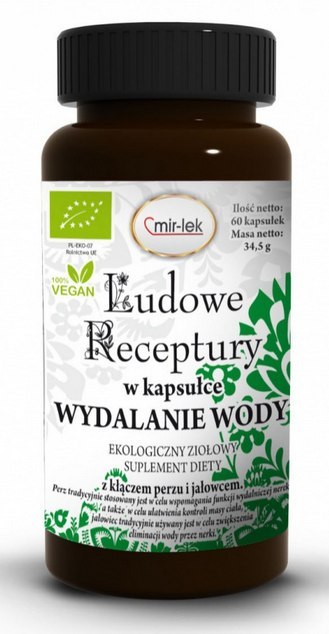 LUDOWE RECEPTURY wydalanie wody BIO 60 kapsułek MIR-LEK